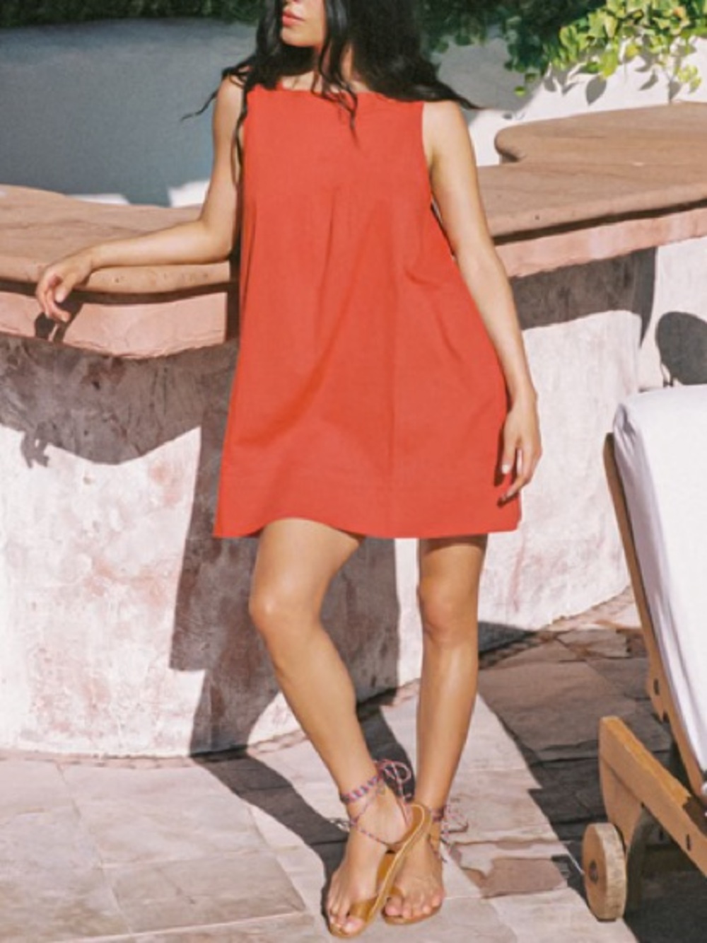 Ciao Lucia Pavo Cotton Mini Dress Red
